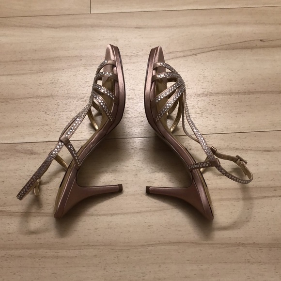 Nina Tan Bejeweled Strappy Heels Size: 7 - Picture 6 of 9